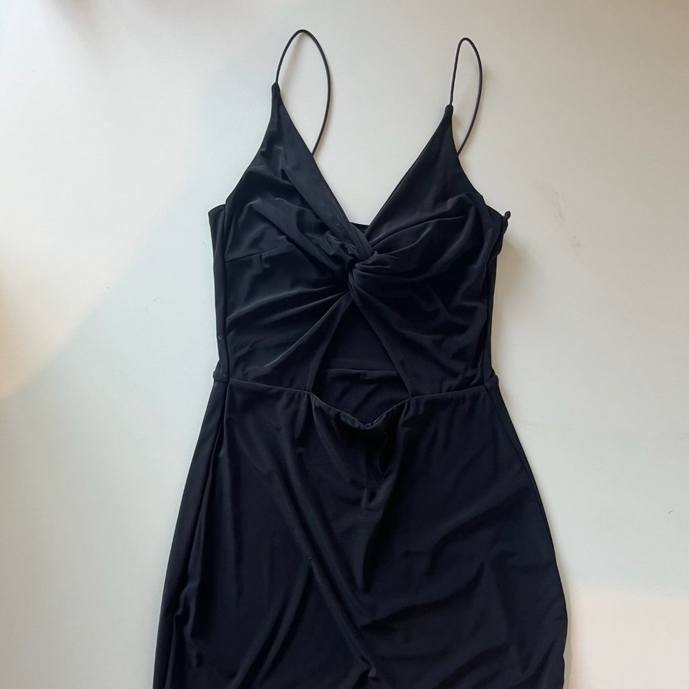 Spaghetti Strap Dress with Front Cutout